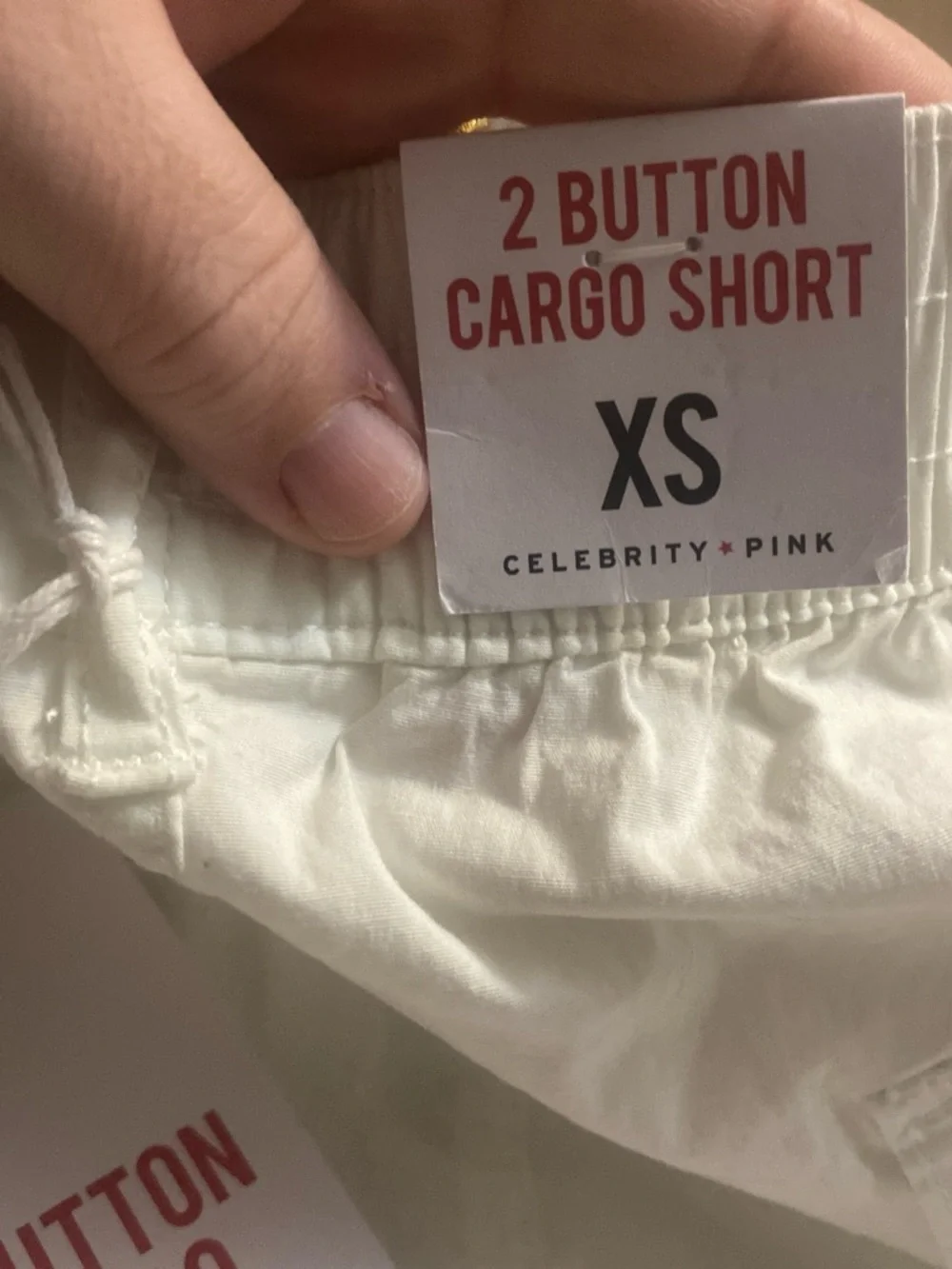 White Elastic Waist Casual Shorts by celebrity pink size xs - Picture 4 of 4
